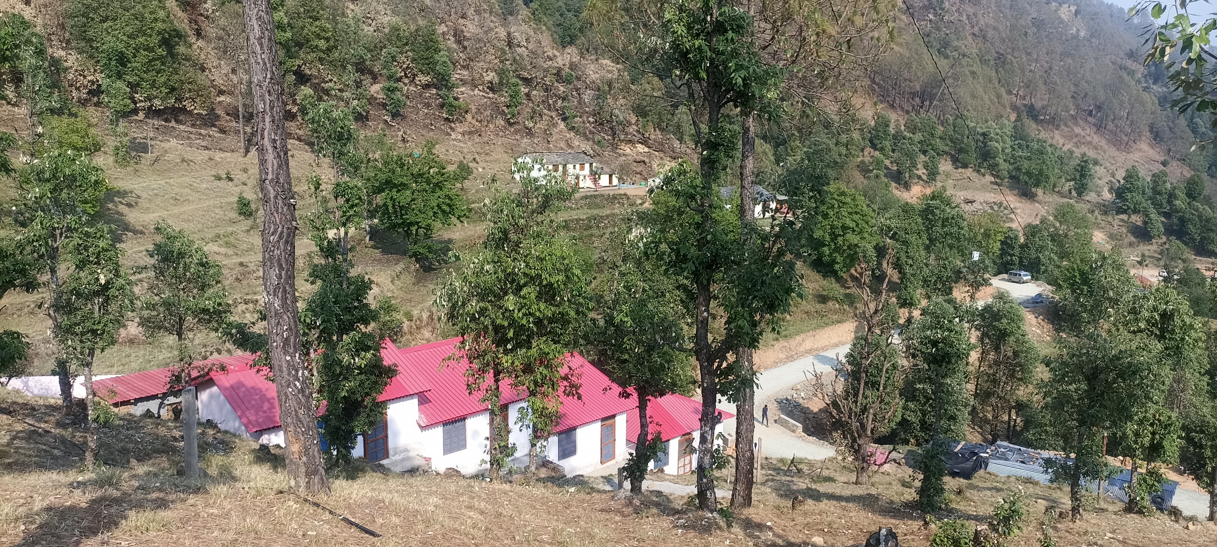 Gufa Ashram Aerial View